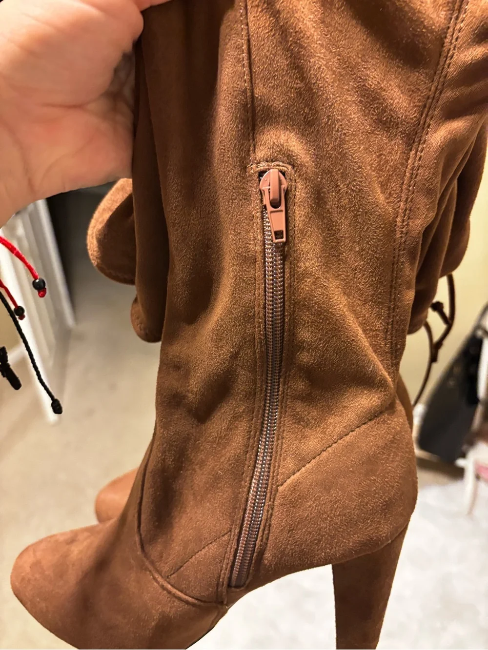 Women's Brown Suede Over-the-Knee Boots